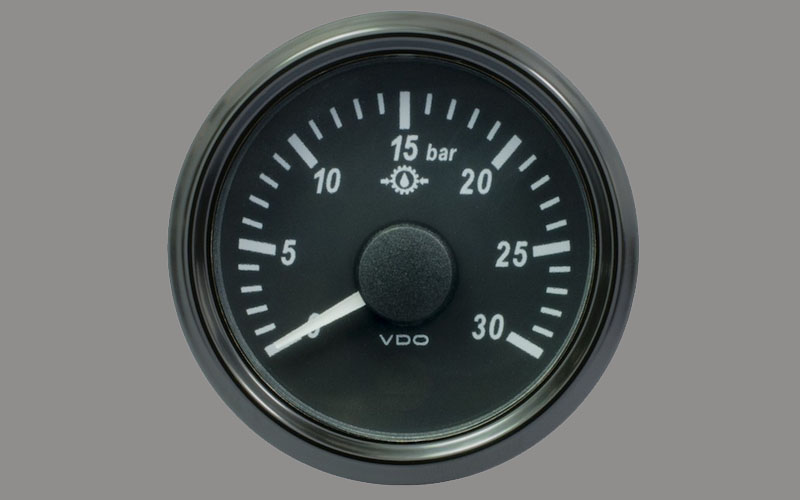 VDO SingleViu Gear Oil Pressure Gauge 30Bar